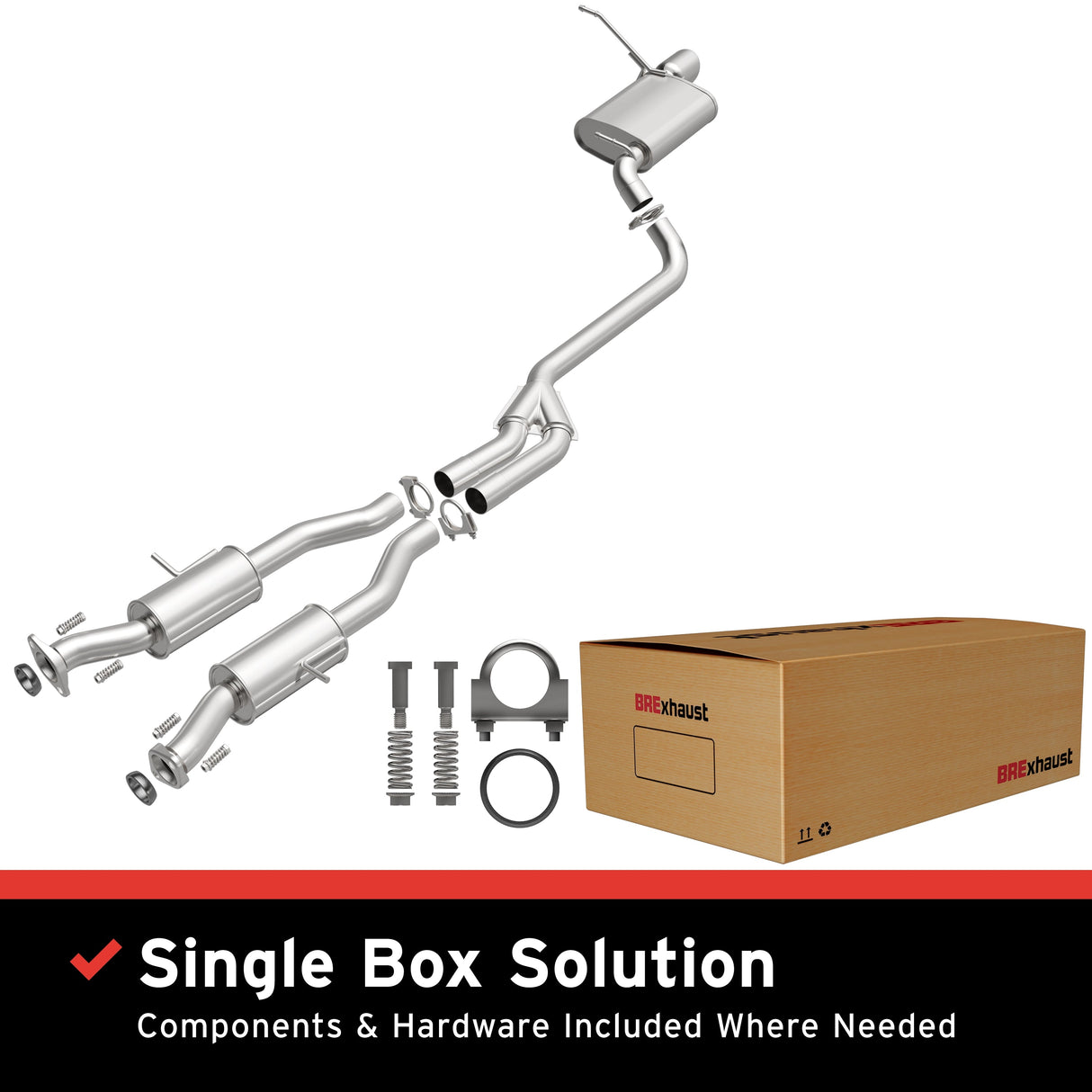 BRExhaust 2014-2022 Jeep Direct-Fit Replacement Exhaust System BRExhaust Exhaust System Kit  AXOPROS