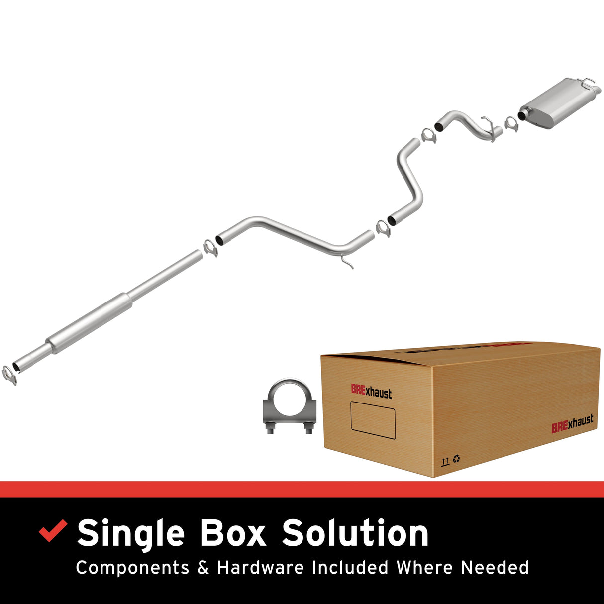 BRExhaust Direct-Fit Replacement Exhaust System 106-0073 BRExhaust Exhaust System Kit  AXOPROS