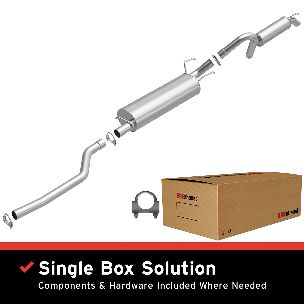 BRExhaust Direct-Fit Replacement Exhaust System 106-0092 BRExhaust Exhaust System Kit  AXOPROS