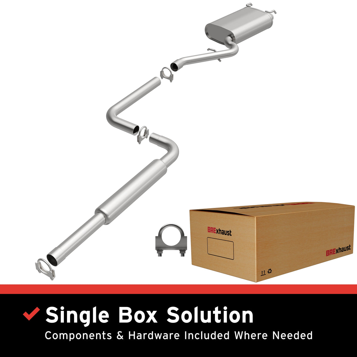 BRExhaust Direct-Fit Replacement Exhaust System 106-0109 BRExhaust Exhaust System Kit  AXOPROS