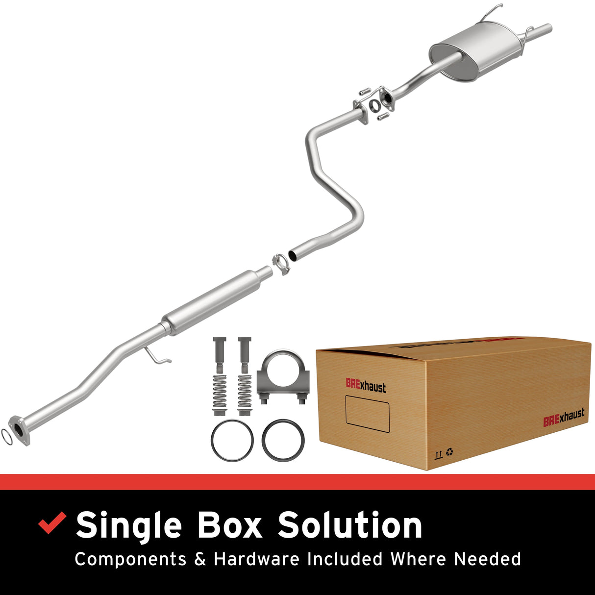 BRExhaust Direct-Fit Replacement Exhaust System 106-0139 BRExhaust Exhaust System Kit  AXOPROS