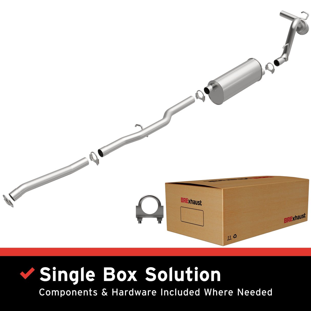 BRExhaust Direct-Fit Replacement Exhaust System 106-0205 BRExhaust Exhaust System Kit  AXOPROS