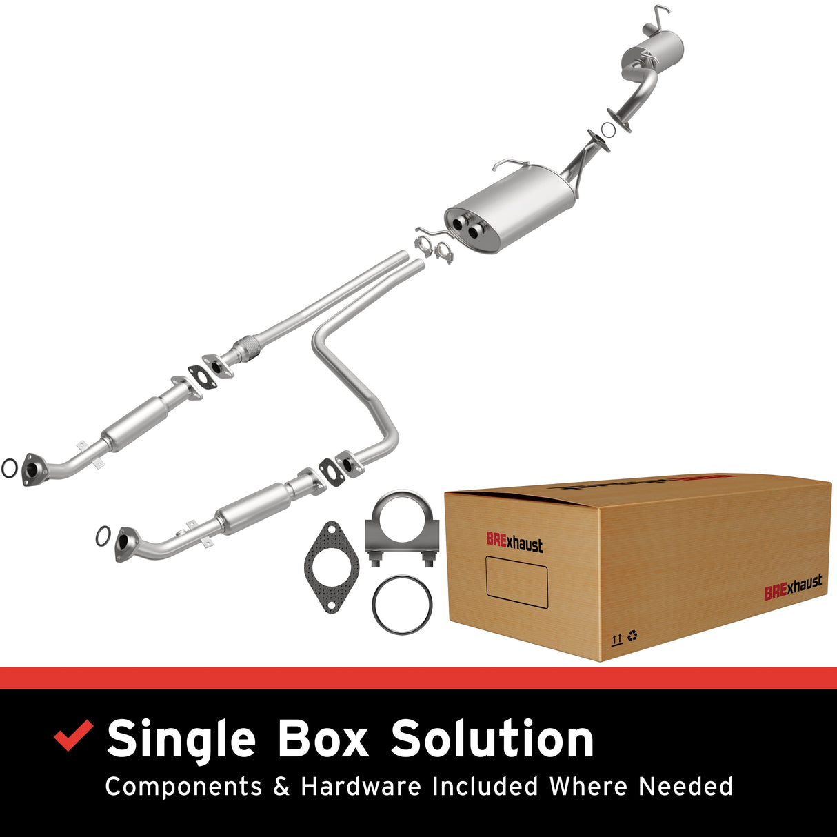 BRExhaust Direct-Fit Replacement Exhaust System 106-0207 BRExhaust Exhaust System Kit  AXOPROS