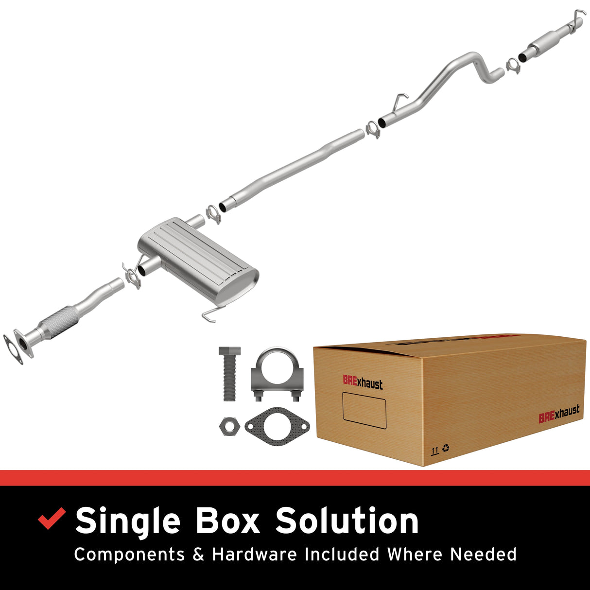 BRExhaust Direct-Fit Replacement Exhaust System 106-0221 BRExhaust Exhaust System Kit  AXOPROS