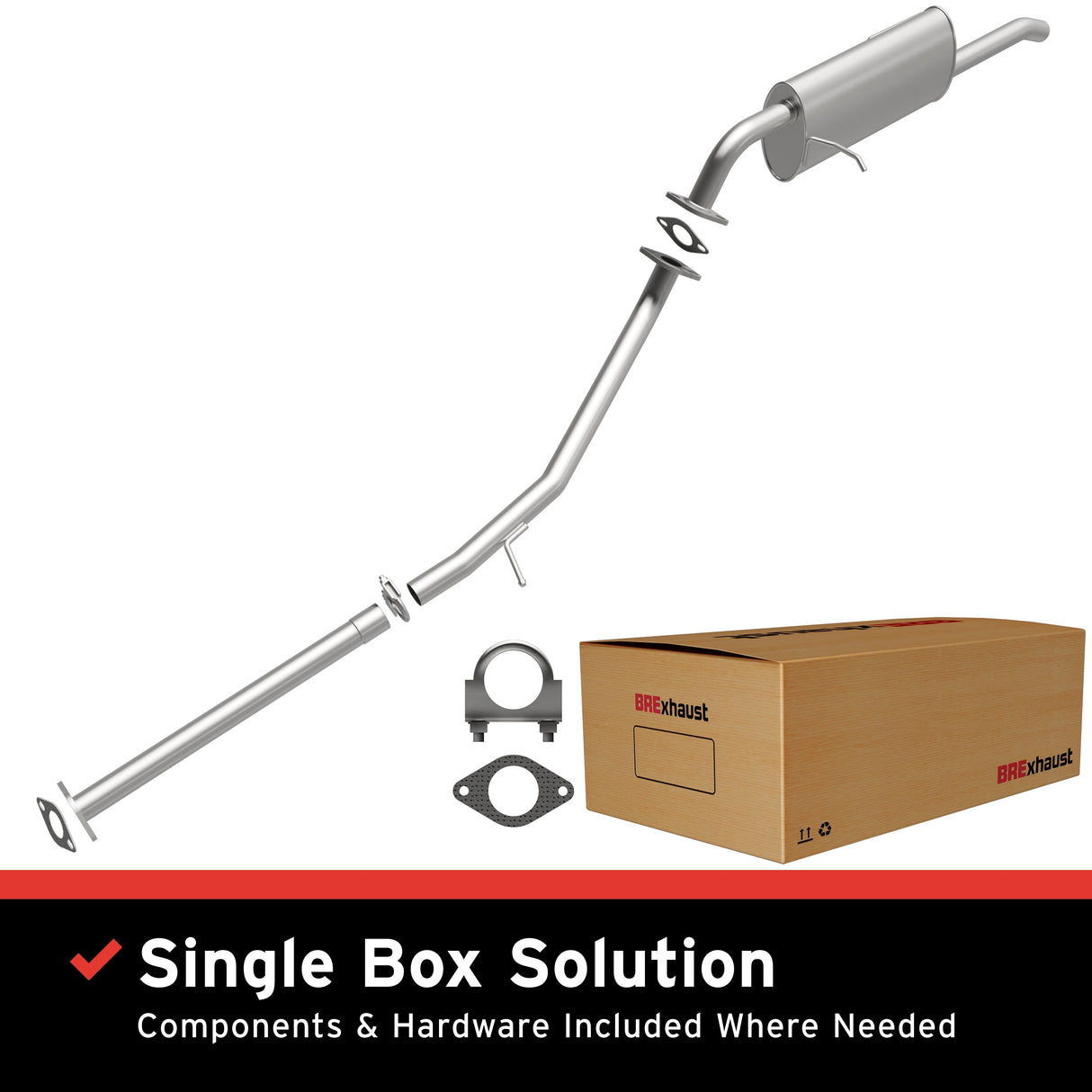 BRExhaust Direct-Fit Replacement Exhaust System 106-0245 BRExhaust Exhaust System Kit  AXOPROS