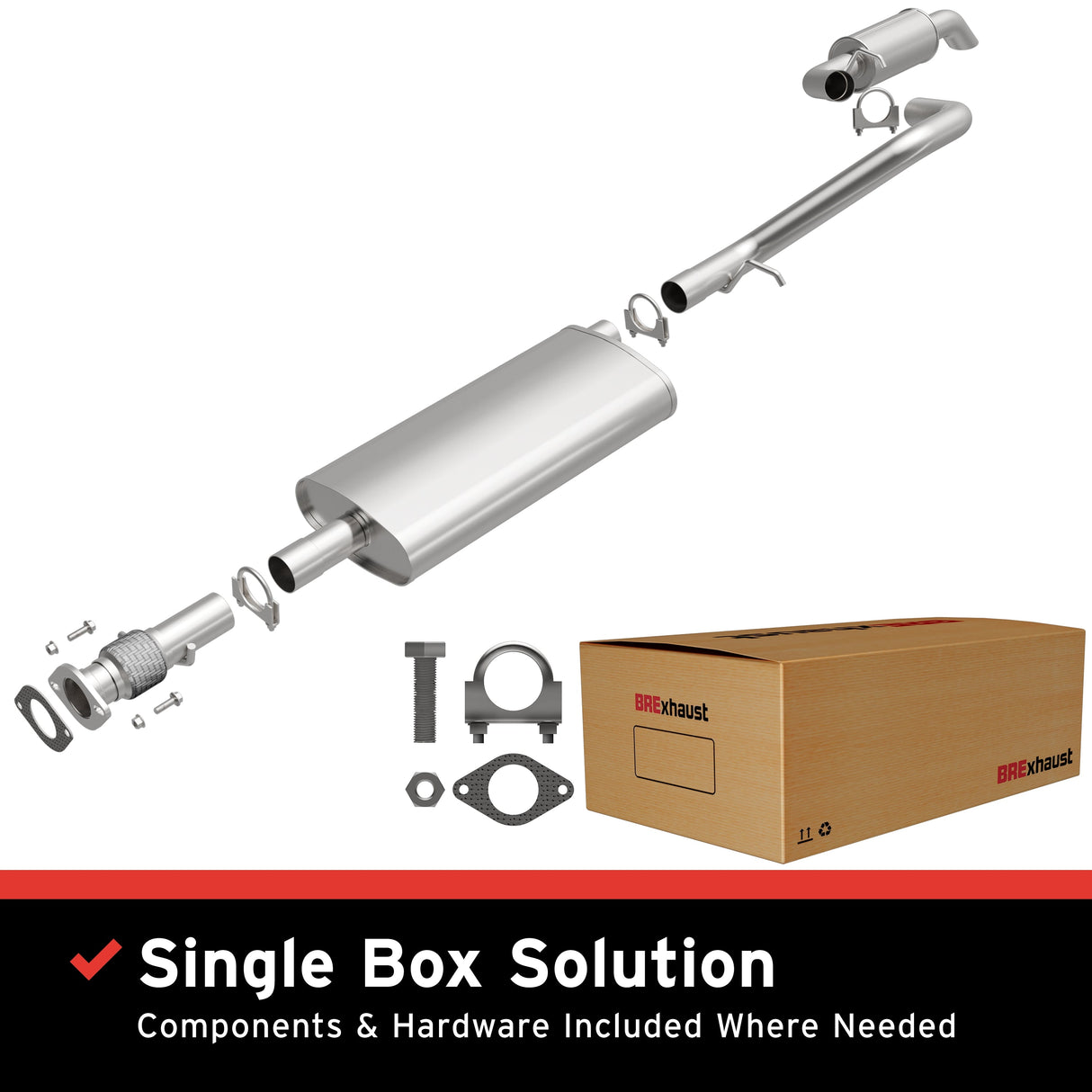 BRExhaust Direct-Fit Replacement Exhaust System 106-0432 BRExhaust Exhaust System Kit  AXOPROS