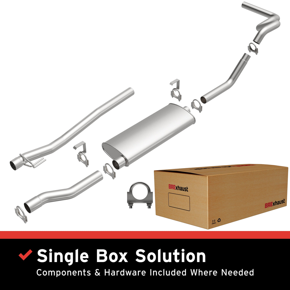 BRExhaust Direct-Fit Replacement Exhaust System 106-0474 BRExhaust Exhaust System Kit  AXOPROS
