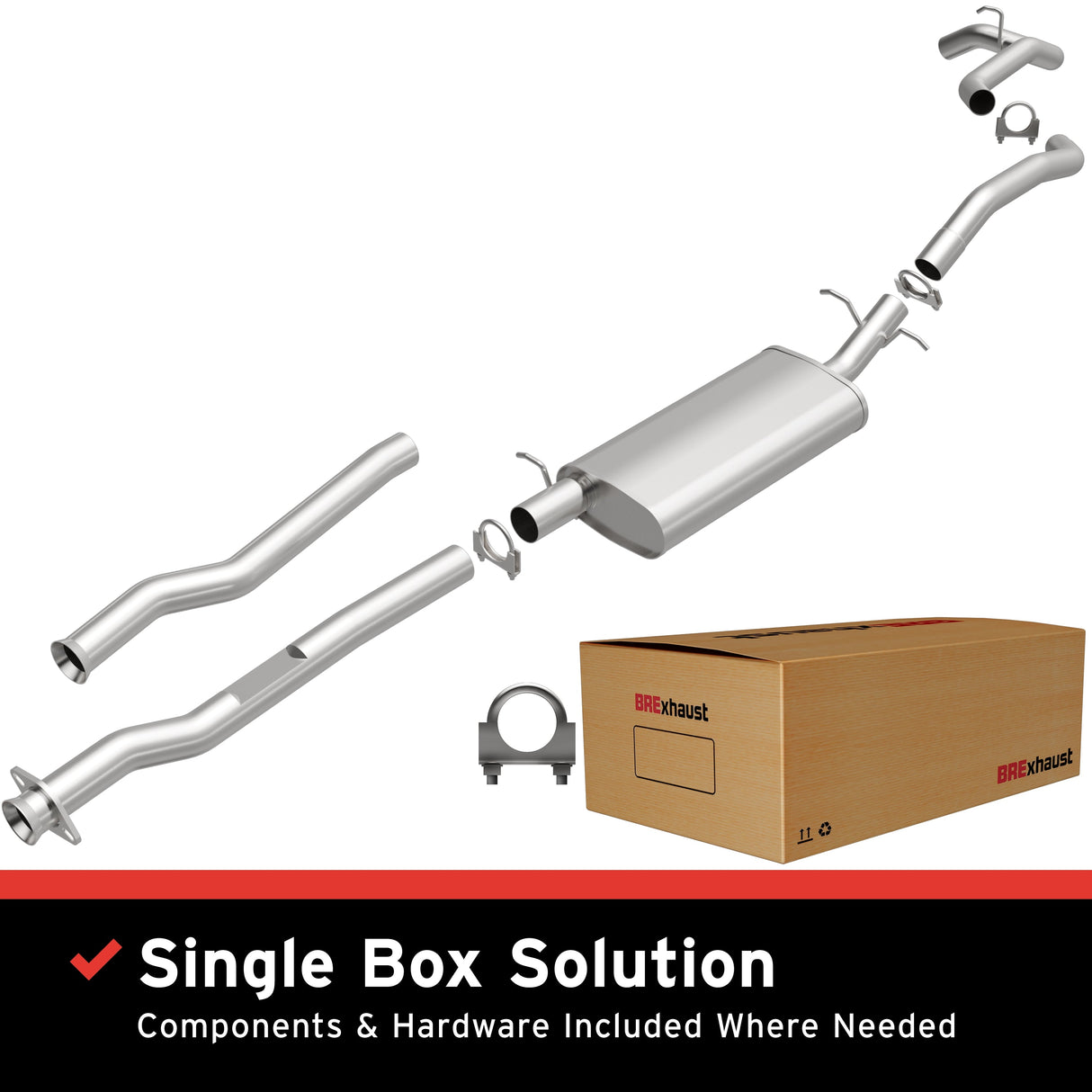 BRExhaust Direct-Fit Replacement Exhaust System 106-0486 BRExhaust Exhaust System Kit  AXOPROS