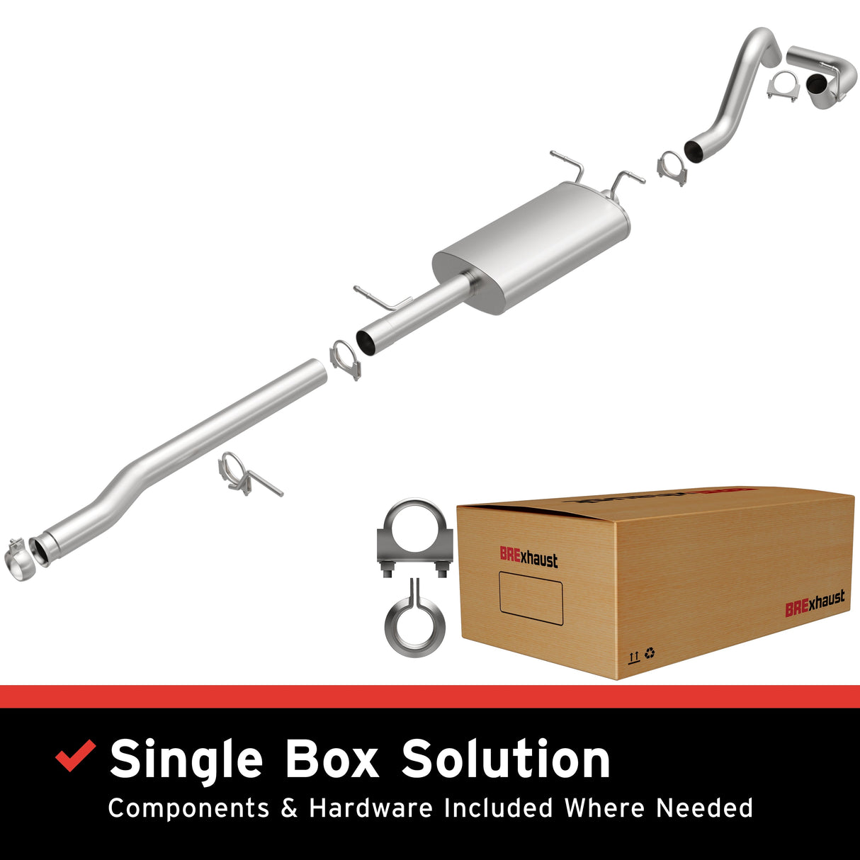 BRExhaust Direct-Fit Replacement Exhaust System 106-0507 BRExhaust Exhaust System Kit  AXOPROS