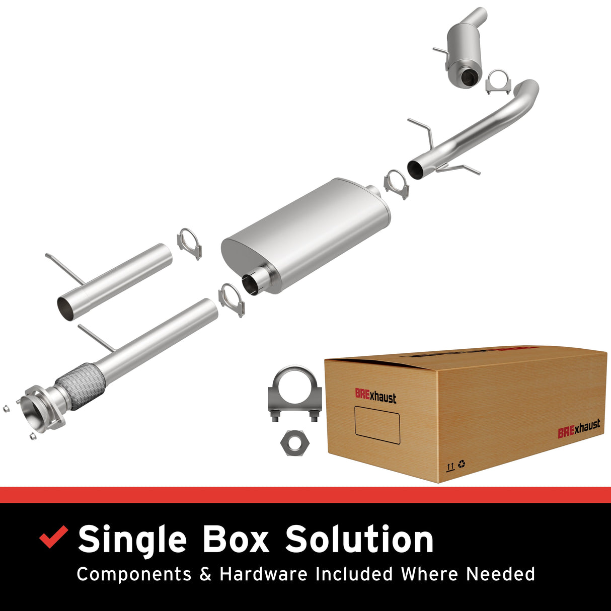 BRExhaust Direct-Fit Replacement Exhaust System 106-0519 BRExhaust Exhaust System Kit  AXOPROS