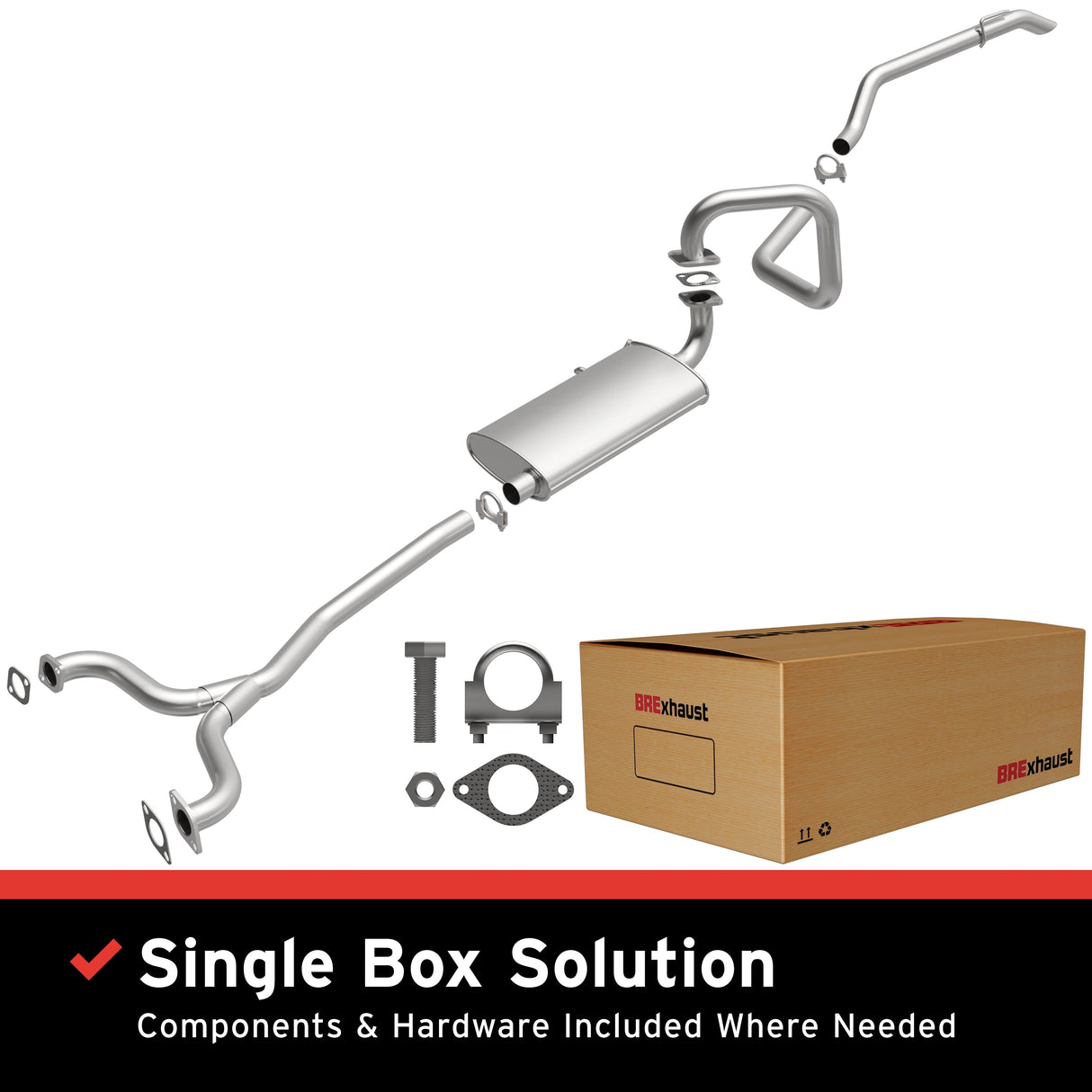 BRExhaust Direct-Fit Replacement Exhaust System 106-0532 BRExhaust Exhaust System Kit  AXOPROS