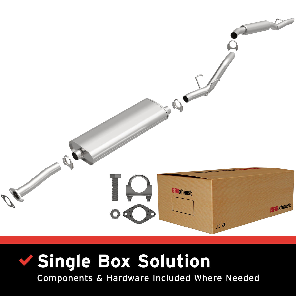 BRExhaust Direct-Fit Replacement Exhaust System 106-0537 BRExhaust Exhaust System Kit  AXOPROS