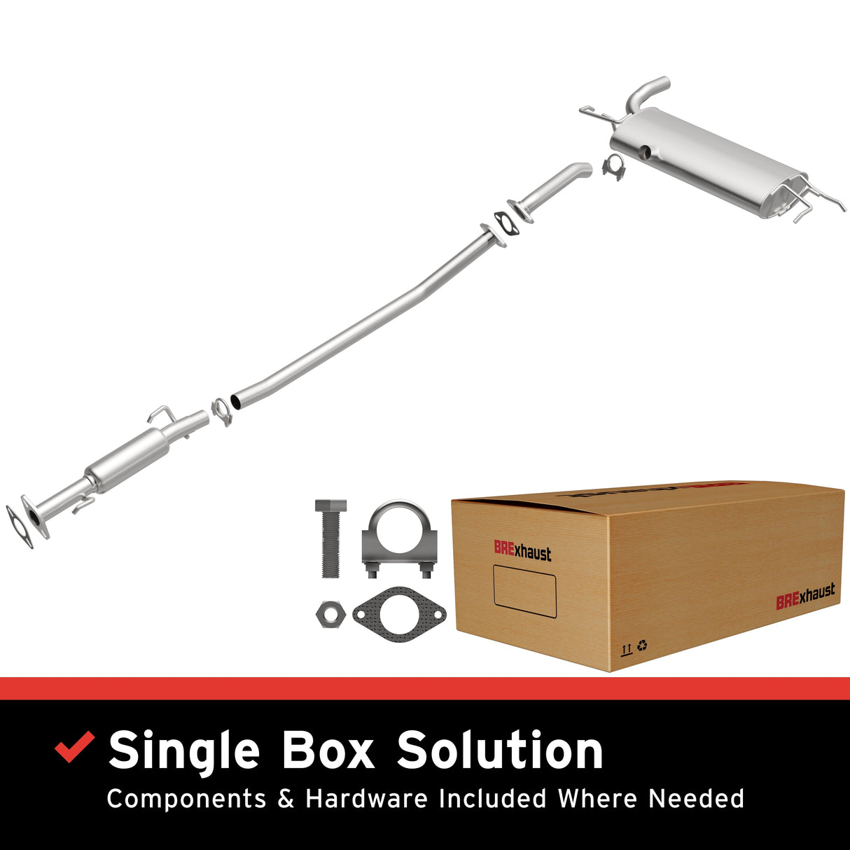 BRExhaust Direct-Fit Replacement Exhaust System 106-0561 BRExhaust Exhaust System Kit  AXOPROS