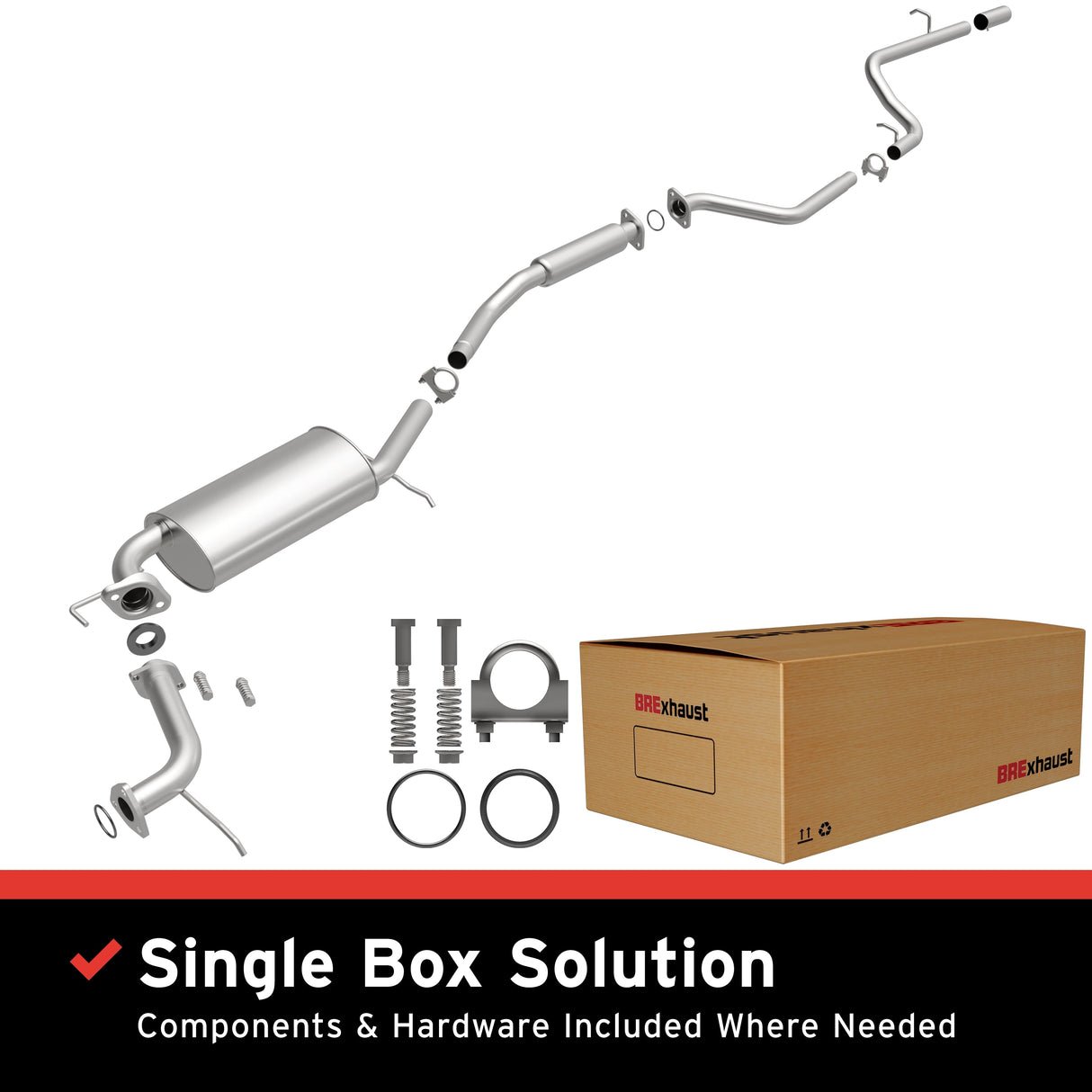 BRExhaust Direct-Fit Replacement Exhaust System 106-0569 BRExhaust Exhaust System Kit  AXOPROS