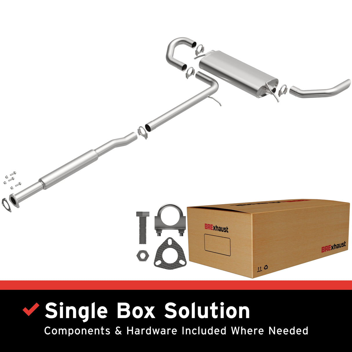 BRExhaust Direct-Fit Replacement Exhaust System 106-0594 BRExhaust Exhaust System Kit  AXOPROS