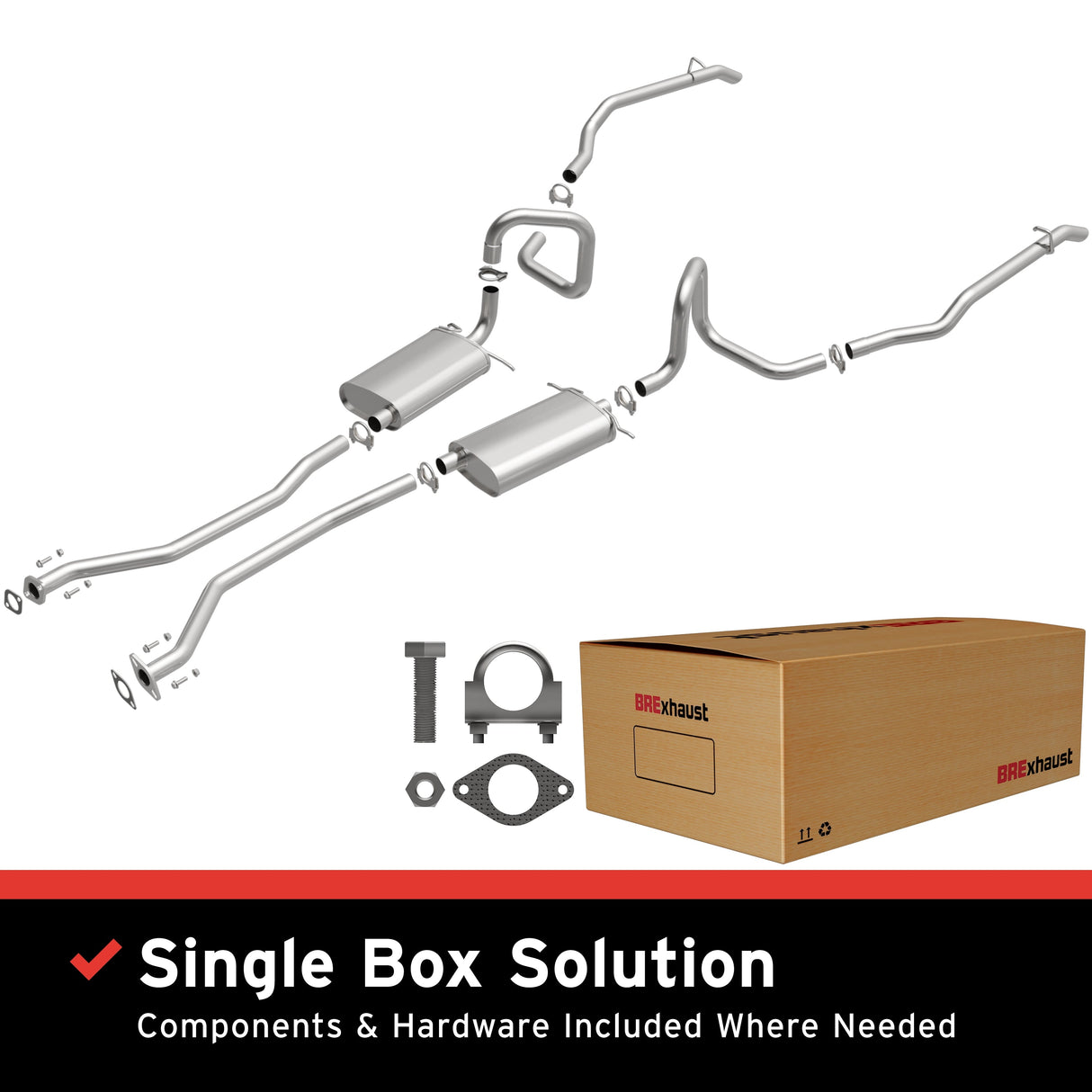 BRExhaust Direct-Fit Replacement Exhaust System 106-0634 BRExhaust Exhaust System Kit  AXOPROS