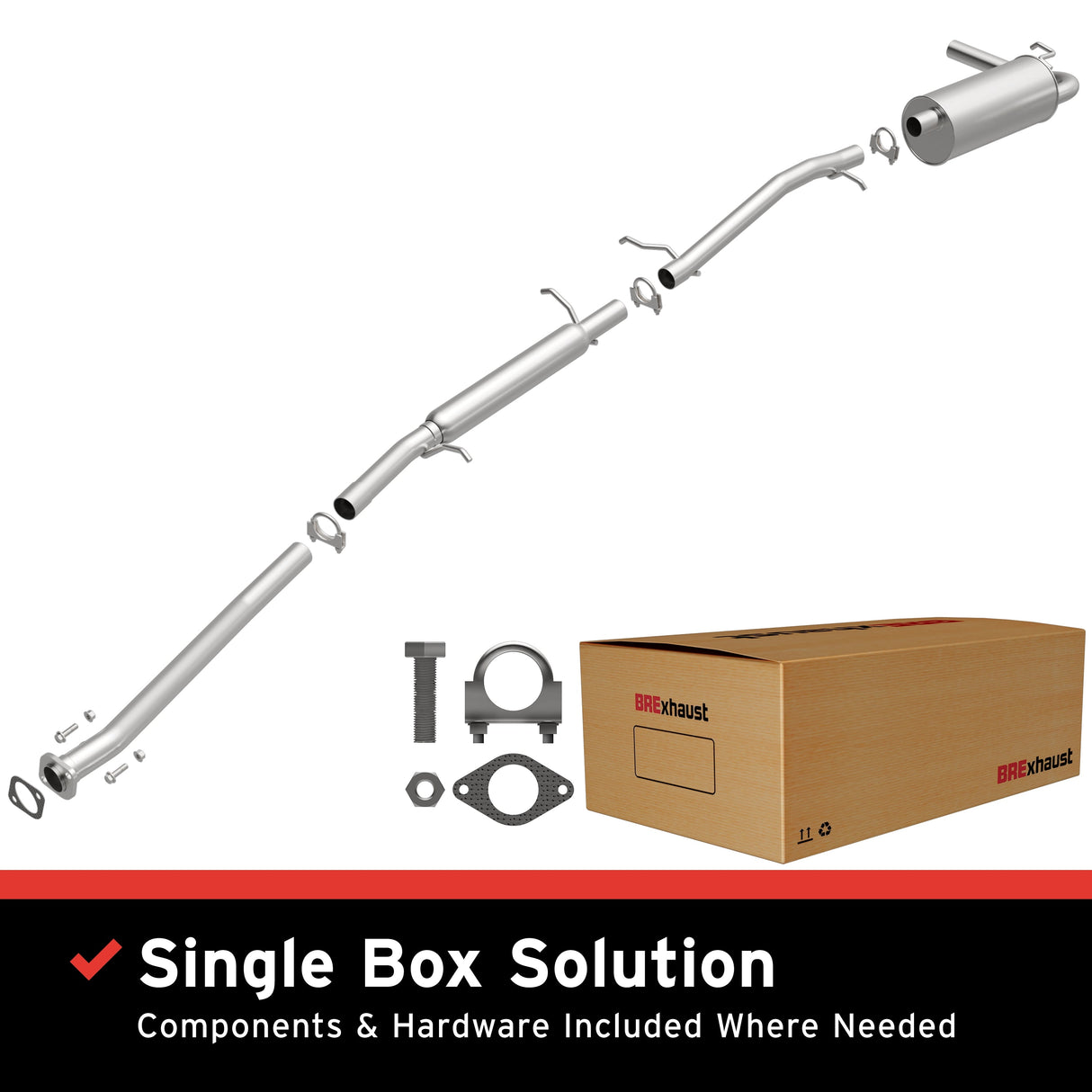 BRExhaust Direct-Fit Replacement Exhaust System 106-0641 BRExhaust Exhaust System Kit  AXOPROS