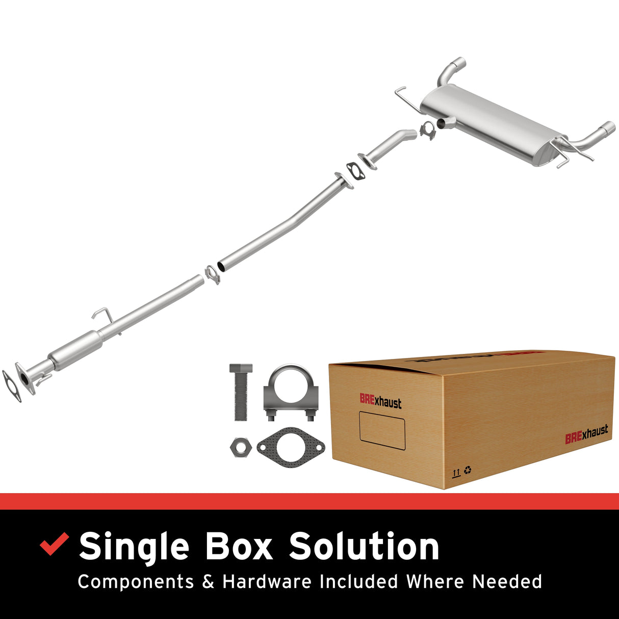 BRExhaust Direct-Fit Replacement Exhaust System 106-0660 BRExhaust Exhaust System Kit  AXOPROS