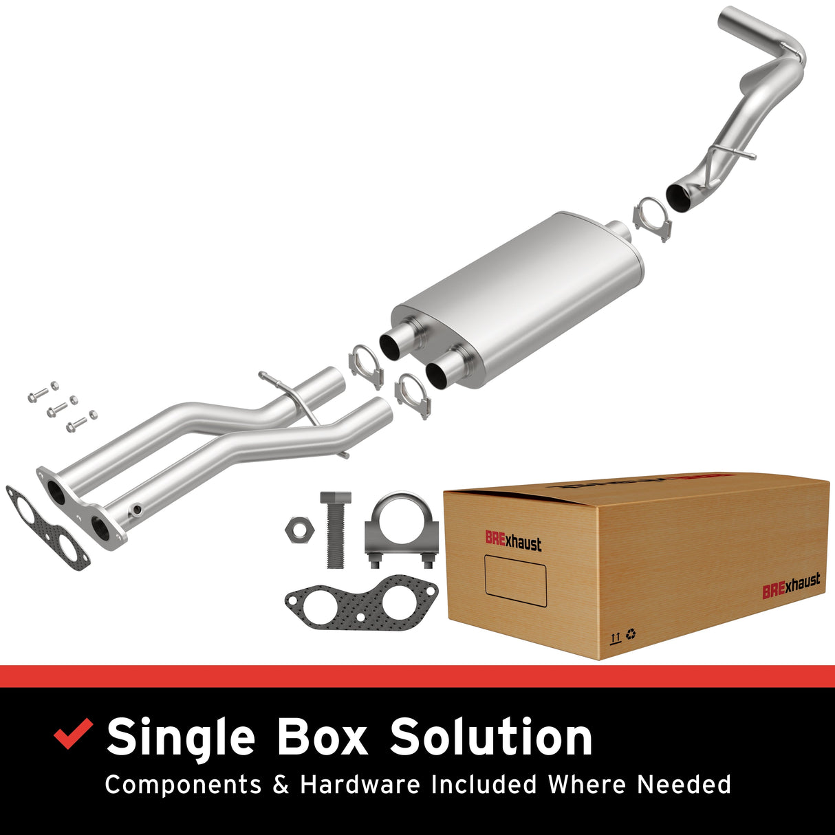 BRExhaust Direct-Fit Replacement Exhaust System 106-0665 BRExhaust Exhaust System Kit  AXOPROS