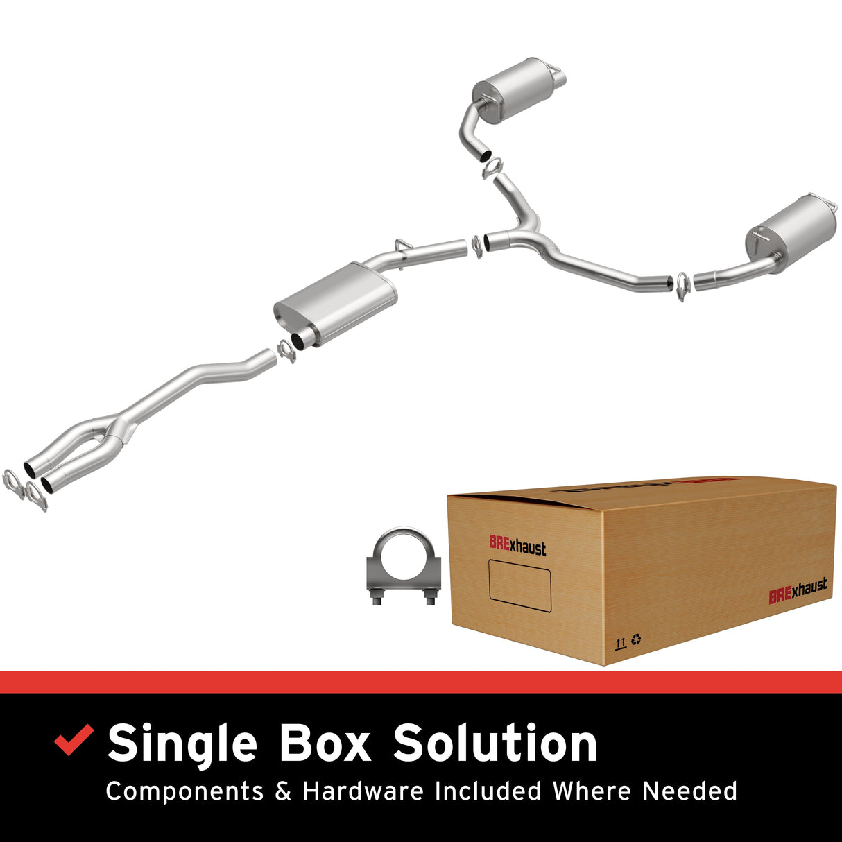 BRExhaust Direct-Fit Replacement Exhaust System 106-0773 BRExhaust Exhaust System Kit  AXOPROS