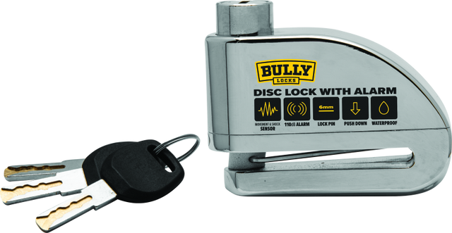 Bully Lock Disc Alarm - 6mm BikeMaster Security Locks  AXOPROS