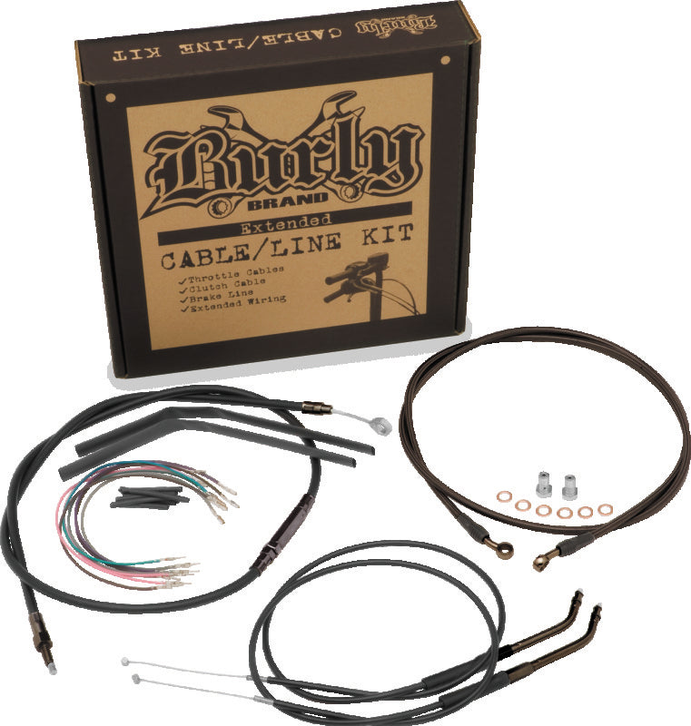 Burly Brand Control Kit 12in T-Bar - Black Burly Brand Throttle Cable  AXOPROS