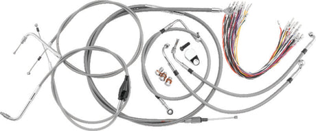 Burly Brand Control Kit 14in - Stainless Steel Burly Brand Throttle Cable  AXOPROS