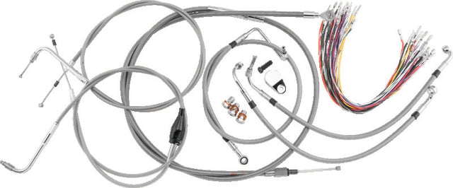 Burly Brand Control Kit 14in - Stainless Steel Burly Brand Throttle Cable  AXOPROS