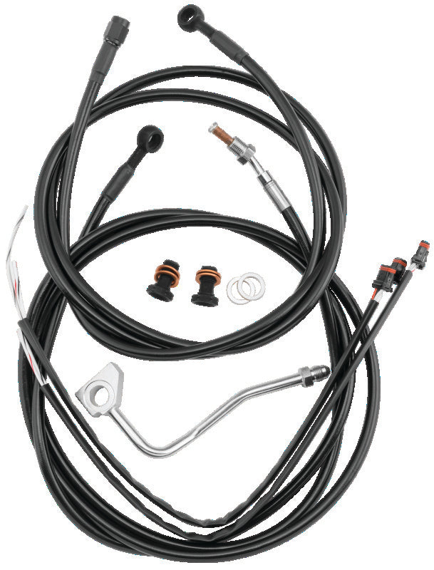 Burly Brand Control Kit 15in Bag Bar - Black Burly Brand Throttle Cable  AXOPROS