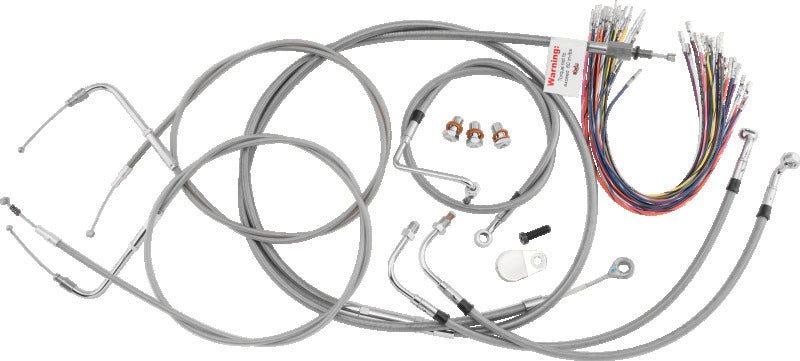 Burly Brand Control Kit 16in - Stainless Steel Burly Brand Throttle Cable  AXOPROS