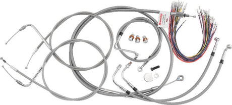 Burly Brand Control Kit 16in - Stainless Steel Burly Brand Throttle Cable  AXOPROS