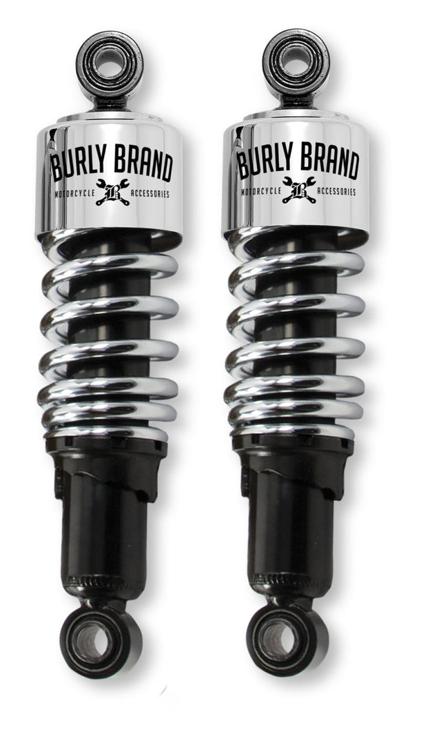 Burly Brand FLH Shocks - Chrome Burly Brand Shocks and Struts  AXOPROS