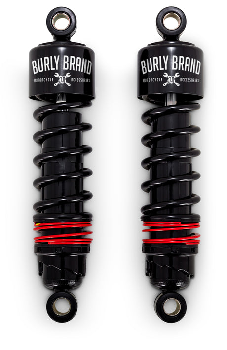 Burly Brand FLH Slammer Shocks - Black Burly Brand Shocks and Struts  AXOPROS