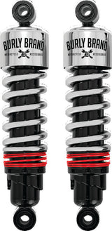 Burly Brand FLH Slammer Shocks - Chrome Burly Brand Shocks and Struts  AXOPROS