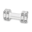 Burly Brand Reaper Riser Clamp 1-1/2in Tall for 1in Bar, One Piece - Chrome Burly Brand Handlebars  AXOPROS