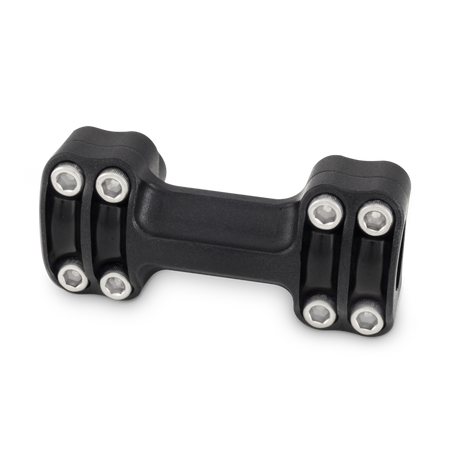 Burly Brand Reaper Riser Clamp 1-1/2in Tall for 1in Bar, One Piece - Texture Black Burly Brand Handlebars  AXOPROS