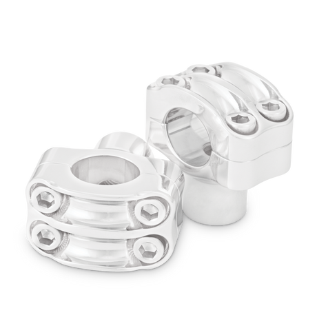 Burly Brand Reaper Riser Clamp 1-1/2in Tall for 1in Bar, Set - Chrome Burly Brand Handlebars  AXOPROS