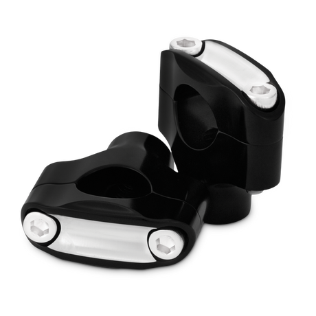 Burly Brand Reaper Riser Clamp 2-Bolt 1-1/2in Tall for 1in Bar, Set - Black Machined Burly Brand Handlebars  AXOPROS