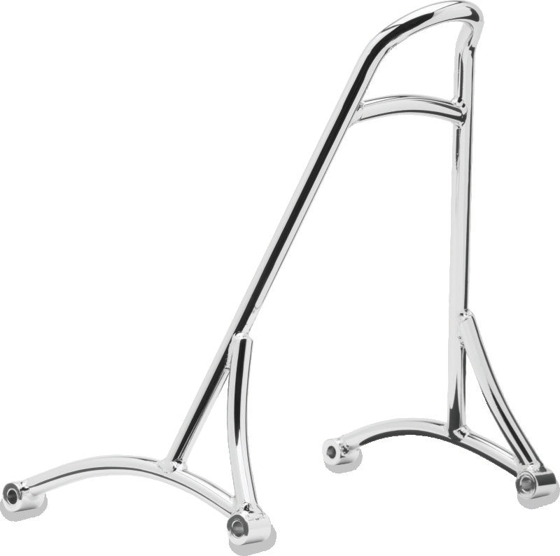 Burly Brand Short Sissy Bar 13in - Chrome Burly Brand Seat Brackets & Frames  AXOPROS