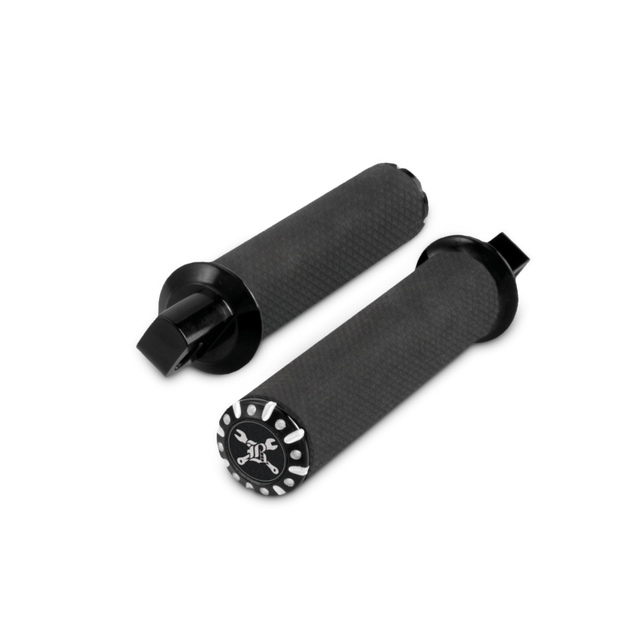 Burly Brand Universal Hawk  Footpeg Set Billet - Black Machined Burly Brand Footpegs  AXOPROS