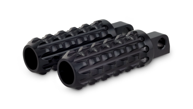 Burly Brand Universal Reaper Billet Footpeg Set - Black Burly Brand Footpegs  AXOPROS