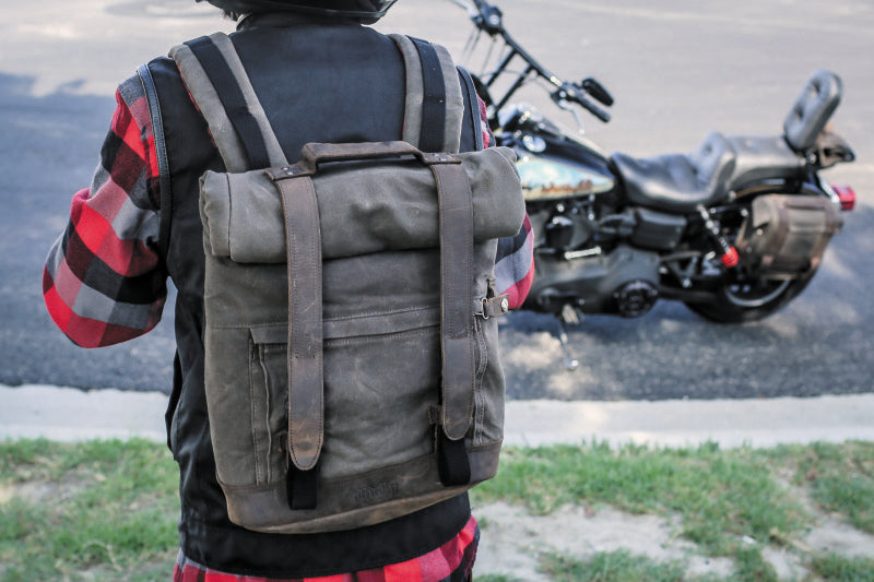 Burly Brand Voyager Back Pack - Dark Oak Burly Brand Bags - Saddlebags  AXOPROS