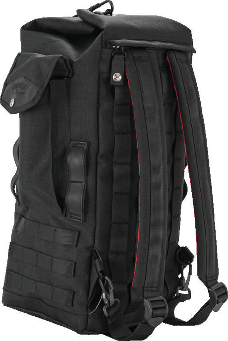 Burly Brand Voyager Sissy Bar Backpack - Black Burly Brand Bags - Saddlebags  AXOPROS