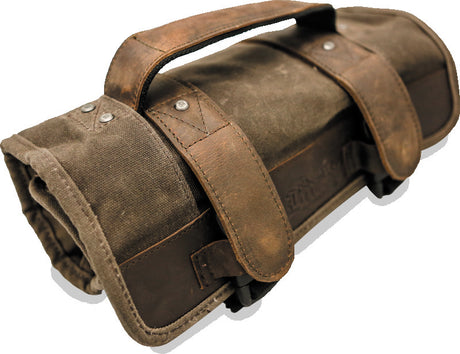 Burly Brand Voyager Tool Roll - Dark Oak Burly Brand Bags - Saddlebags  AXOPROS
