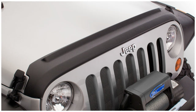 Bushwacker 07-18 Jeep Wrangler (JK) / (JK) Unlimited Trail Armor Hood Guard - Black Bushwacker Body Armor & Rock Rails  AXOPROS