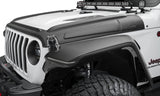 Bushwacker 07-18 Jeep Wrangler JK/JKU Trail Armor Hood Armor (3pc Set) - Tex. Black Bushwacker Body Armor & Rock Rails  AXOPROS