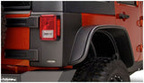 Bushwacker 07-18 Jeep Wrangler Trail Armor Rear Corners - Black Bushwacker Body Armor & Rock Rails  AXOPROS