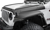 Bushwacker 18-22 Jeep Wrangler 2/4dr / 20-22 Jeep Gladiator Trail Armor Hood Armor (3pc) - Tex. Blk Bushwacker Body Armor & Rock Rails  AXOPROS