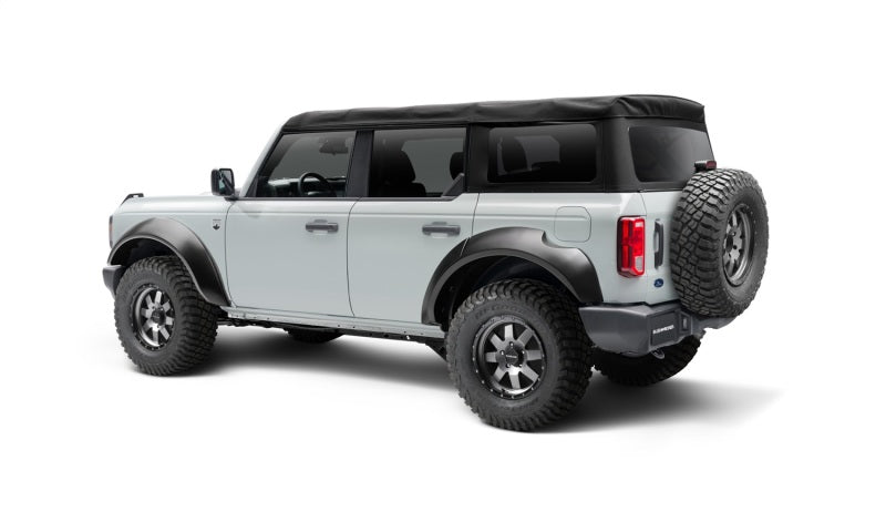 Bushwacker 2021+ Ford Bronco 4-Door Extend-A-Flares 4pc - Black Bushwacker Fender Flares  AXOPROS