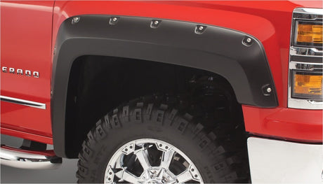 Bushwacker 86-95 Suzuki Samurai Pocket Style Flares 4pc - Black Bushwacker Fender Flares  AXOPROS